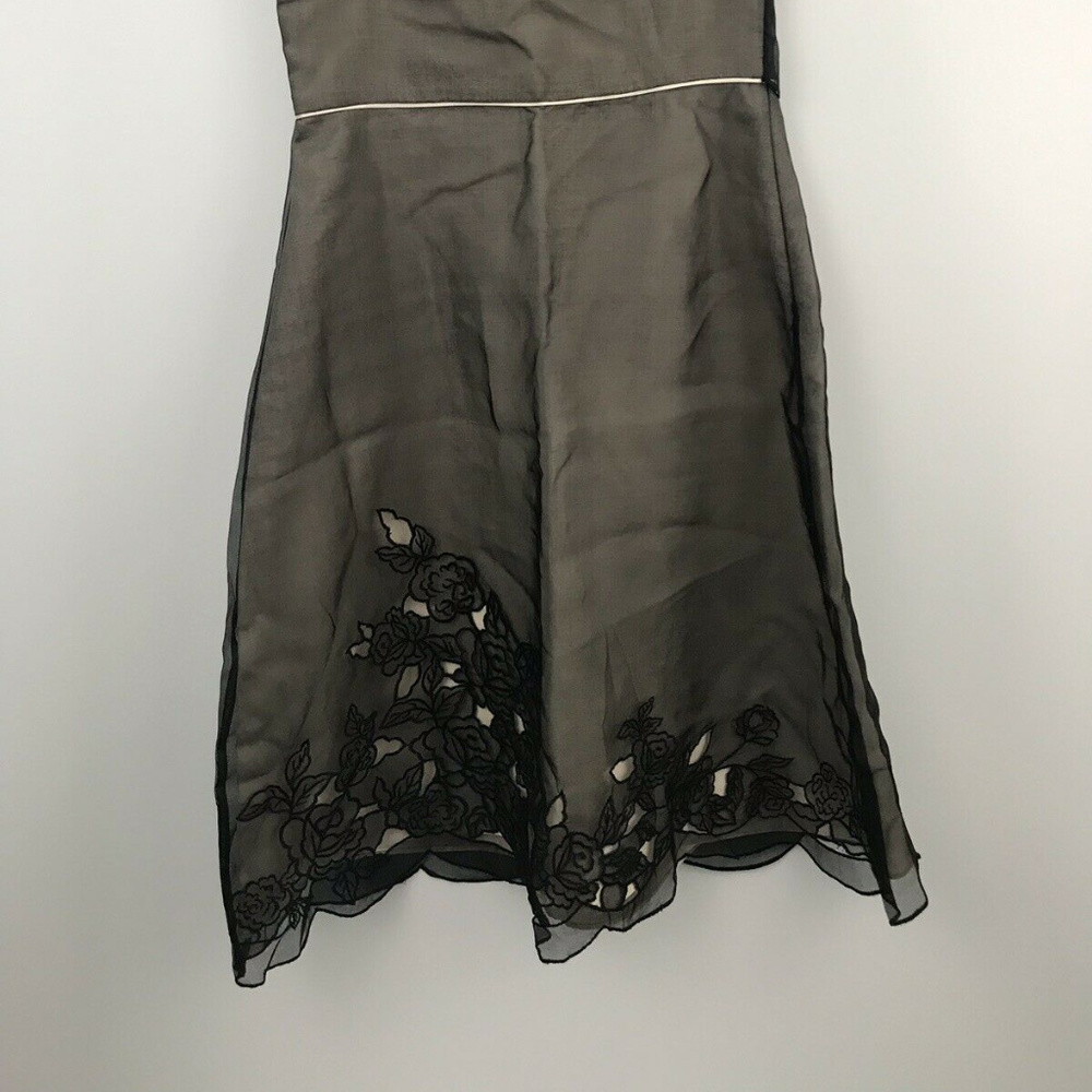 White House Black Market Strapless Dress - Black and Tan - Picture 2 of 4
